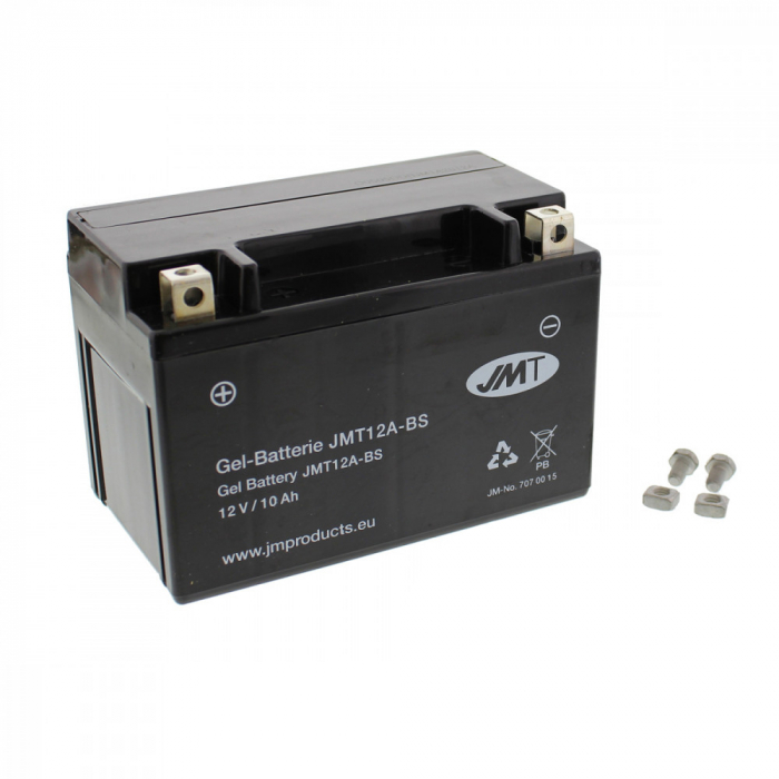 Baterie Moto Gel JMT 12V 10Ah, Fără Întreținere