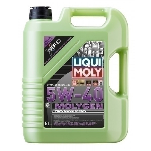 Ulei motor Liqui Moly Molygen 5W-40 5L, sinteza