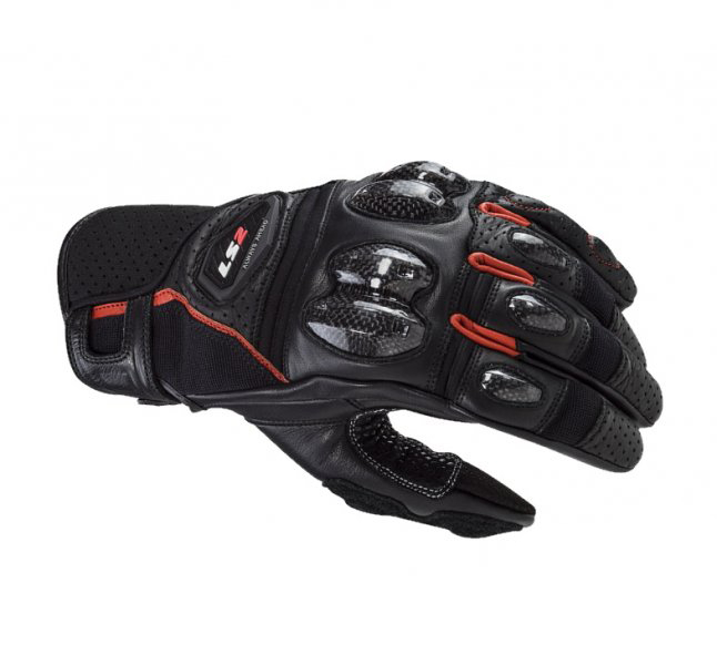 Manusi LS2 Spark2 Piele Carbon Negru-Rosu L