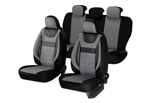 Set huse scaun Dynamic gri Umbrella, compatibile AIRBAG