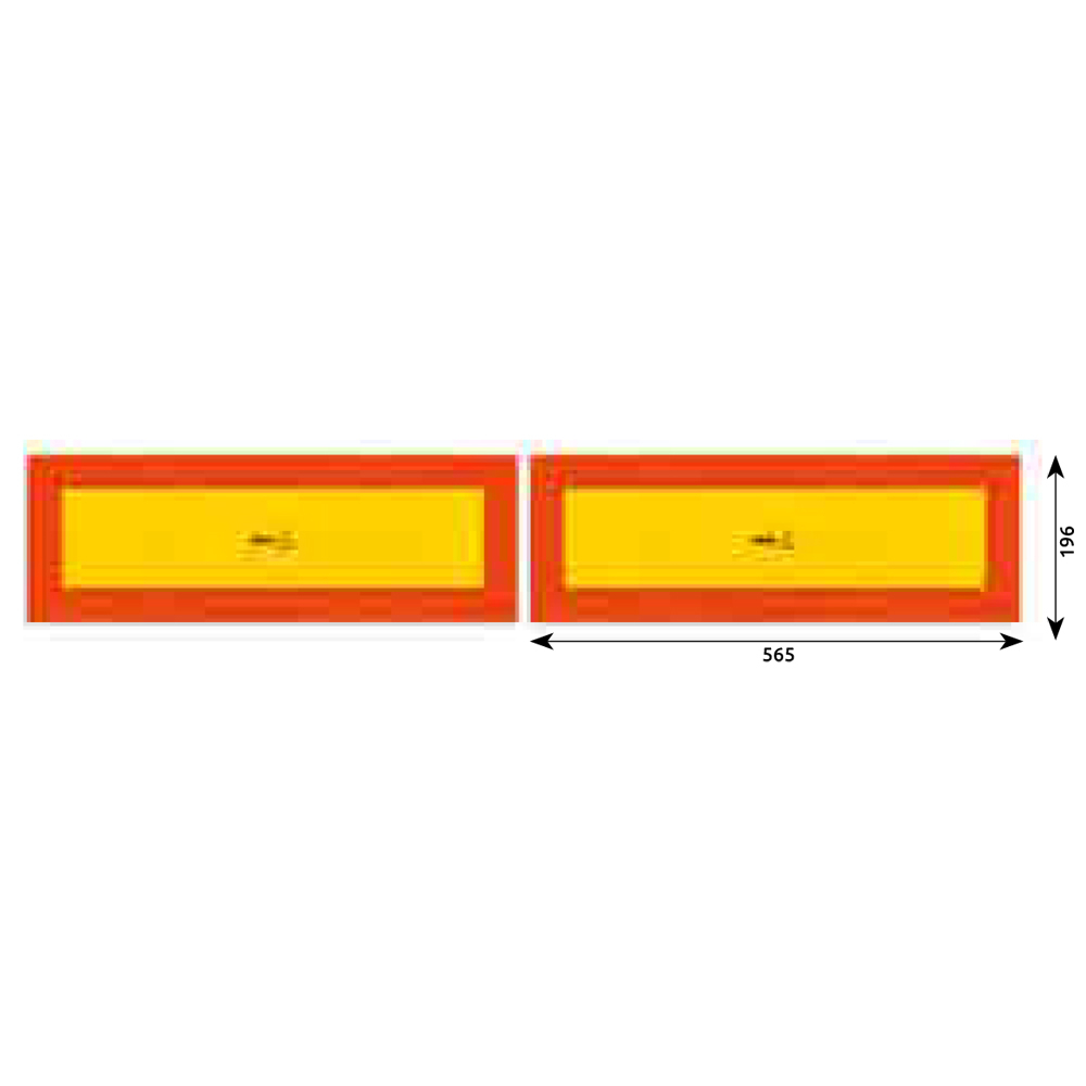 Set 2 autocolante reflectorizante 565x132 mm Hico