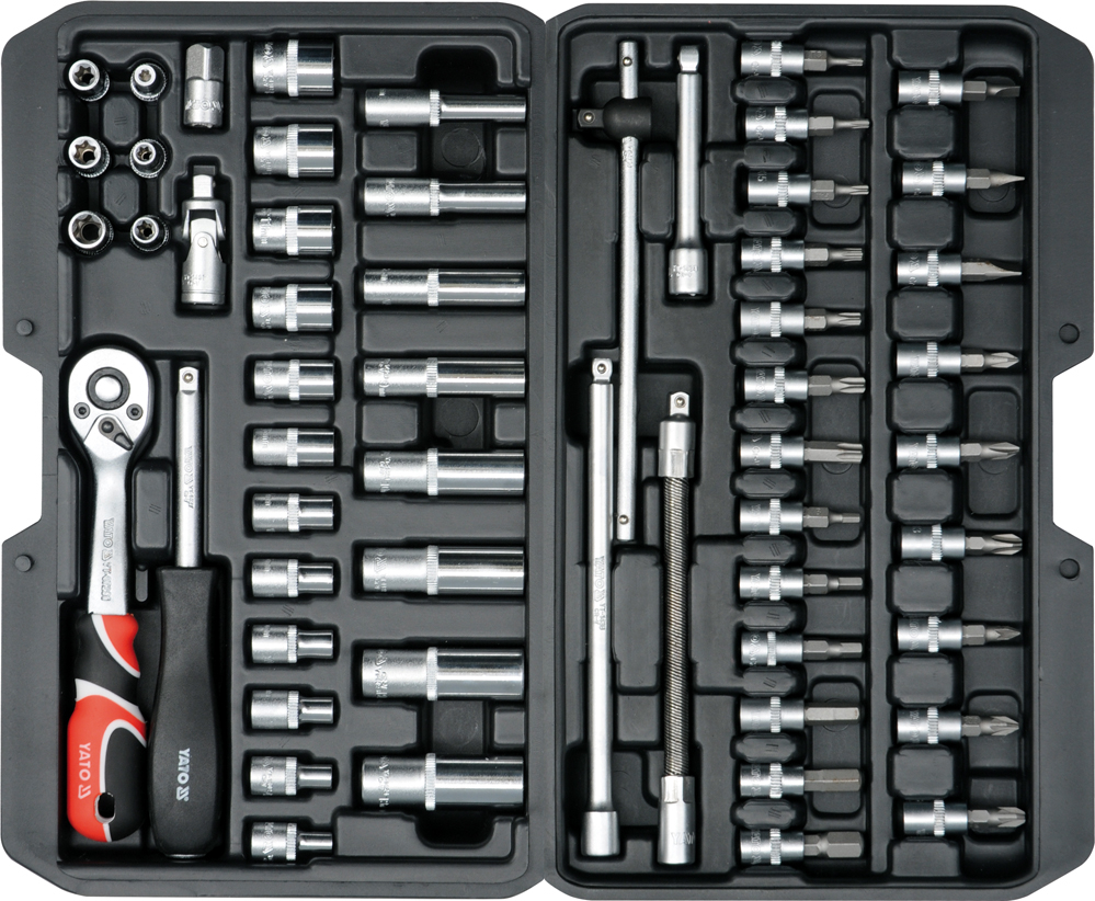 Trusa Chei Tubulare Yato 1/4", 56 Piese