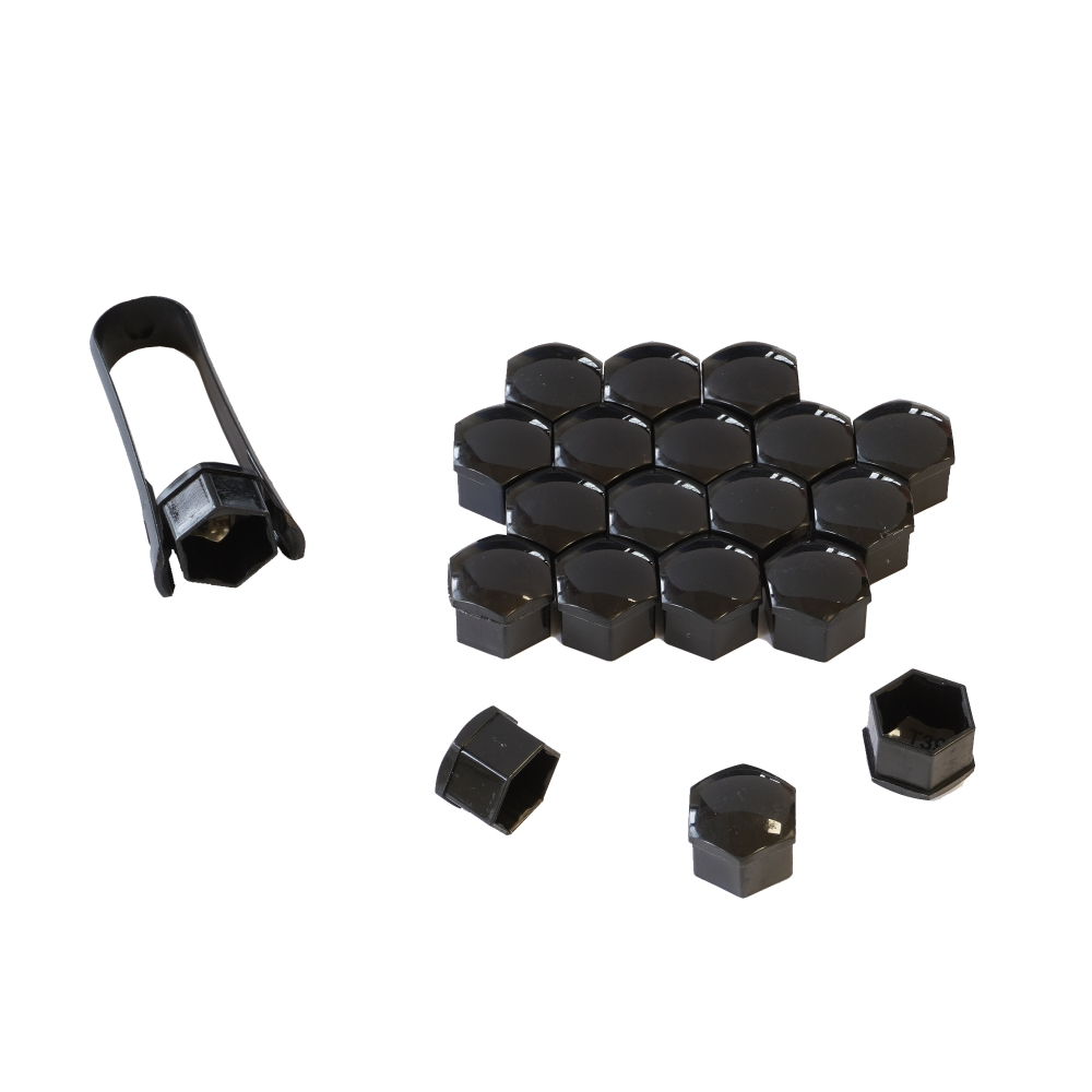 Capac Prezoane 19 mm Negru Set 20 Buc + Clește Mega Drive
