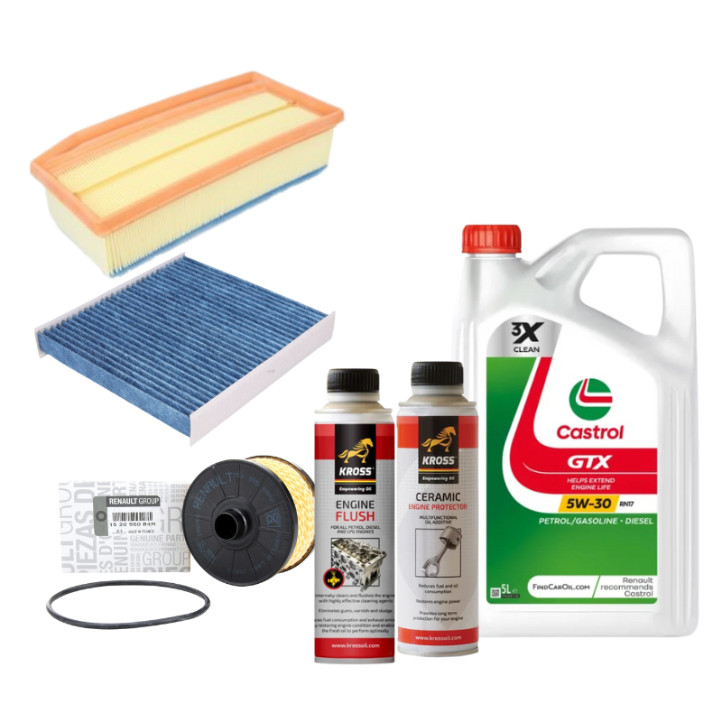 Pachet revizie PLUS Dacia 0.9 TCe cu ulei Castrol RN17