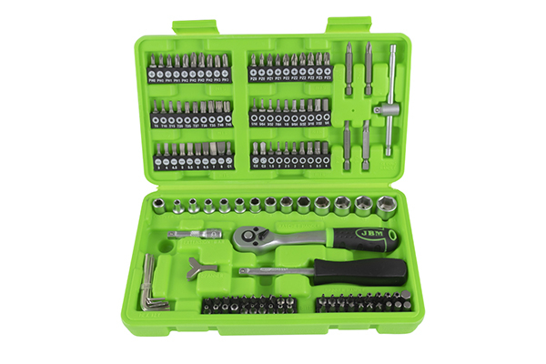 Set Biti si Tubulare 1/4 cu Surubelnita si Clichet 130 Buc JBM