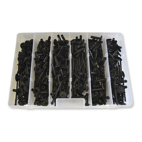Set Popnituri Plastic JBM, 9 dimensiuni, 225 bucăți