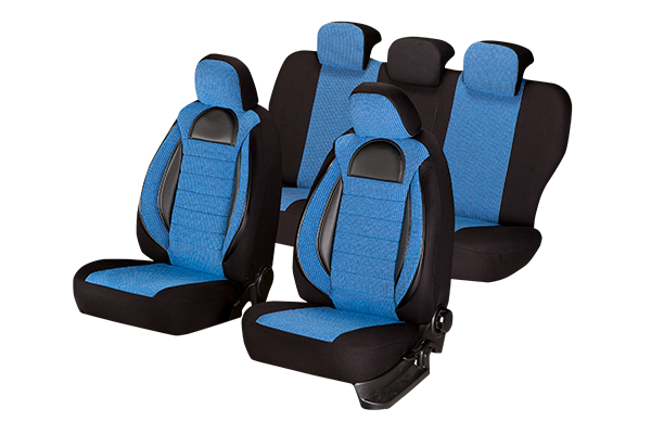 Set Huse Scaun Racing Albastru Umbrella - Protecție Completă
