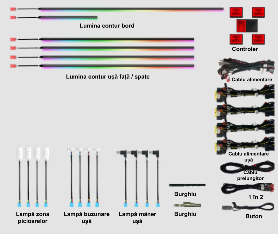 Lumini Ambientale RGB Hmyc pentru Hyundai Elantra