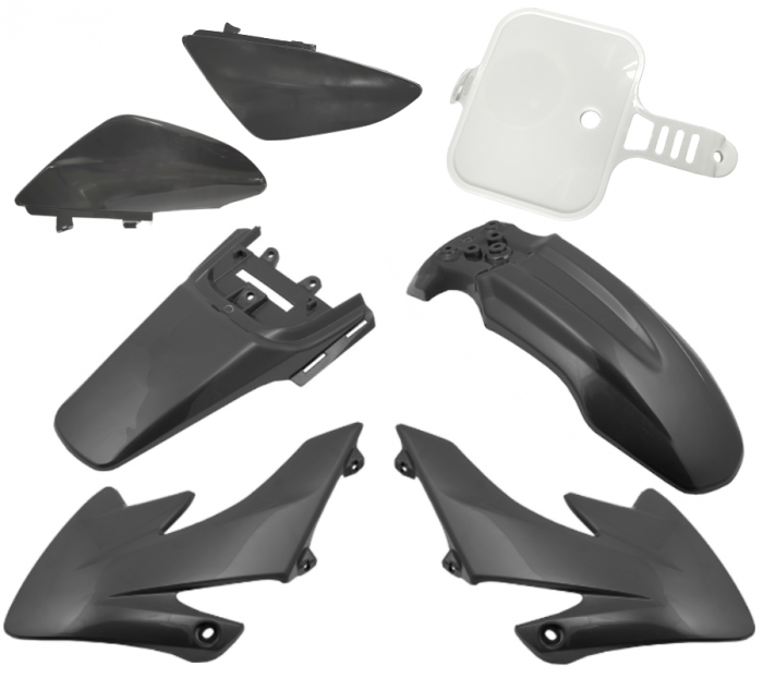 Plasticuri MMX Dirt 125 Negru/Alb | Upgrade Ieftin