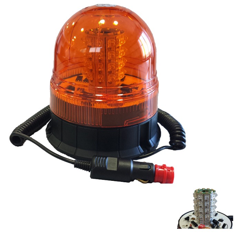 Girofar Intermitent LED 12-24V cu Bază Magnetică JBM