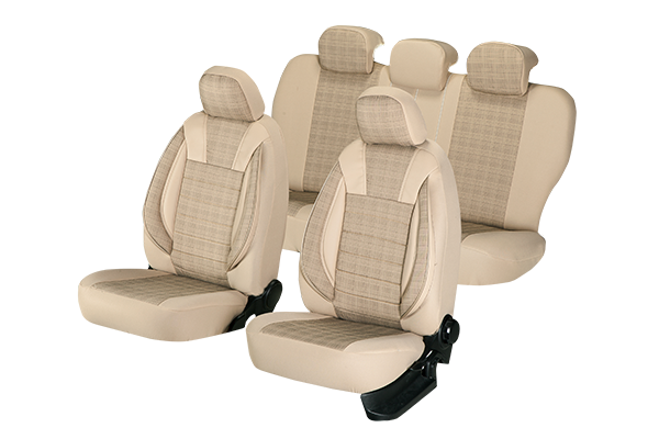 Set Huse Scaun Luxury Bej Umbrella, compatibil AIRBAG