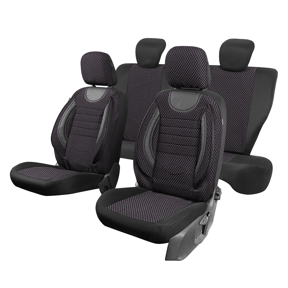 Set Huse Scaun City Gri Negru Umbrella, compatibile AIRBAG