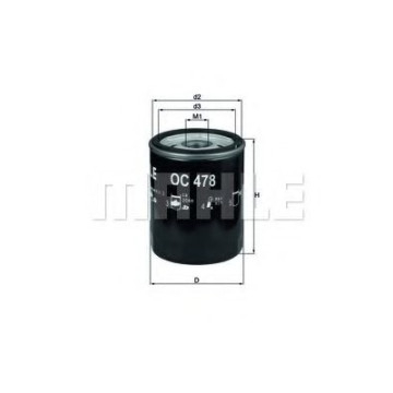 Filtru ulei MAHLE OC 478 - Protecție Premium