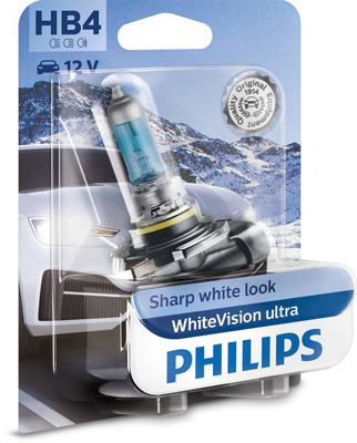 Bec Far Philips White Vision Ultra, Lumină Albă Puternică