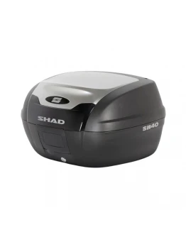 Top Case SHAD SH40 Negru Aluminiu | Siguranță și Stil - imagine 1