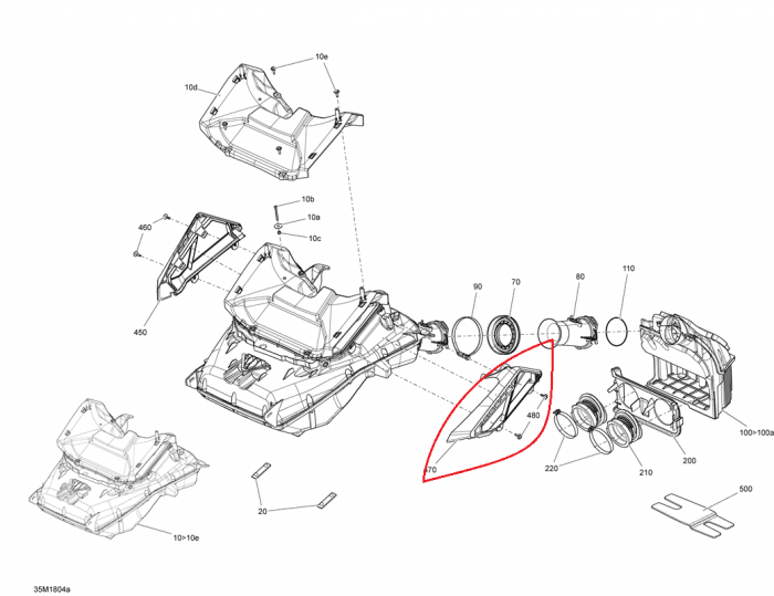 Filtru Aer Stânga Ski-Doo BRP Original