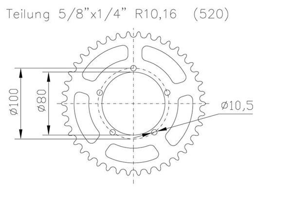 ESJOT Pinion Spate Aluminiu BMW S1000RR