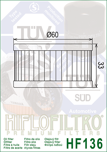 Filtru Ulei Hiflofiltro HF136 Suzuki - Performanță Superioară - imagine 2