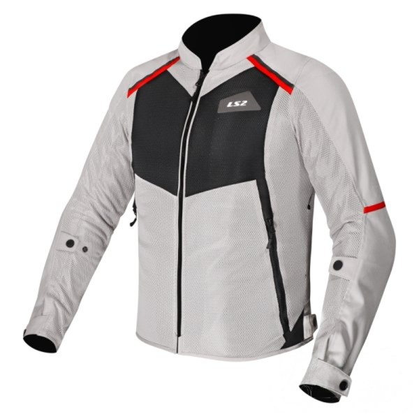 Jacheta LS2 Breeze Man Grey gri/rosu 3XL respirabila