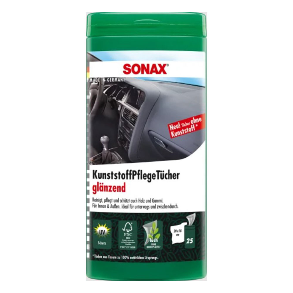 Servetele Umede Curatare Plastic Sonax, 25 Bucati