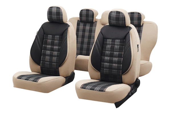 Set Huse Scaun Sport Bej Umbrella, compatibil AIRBAG