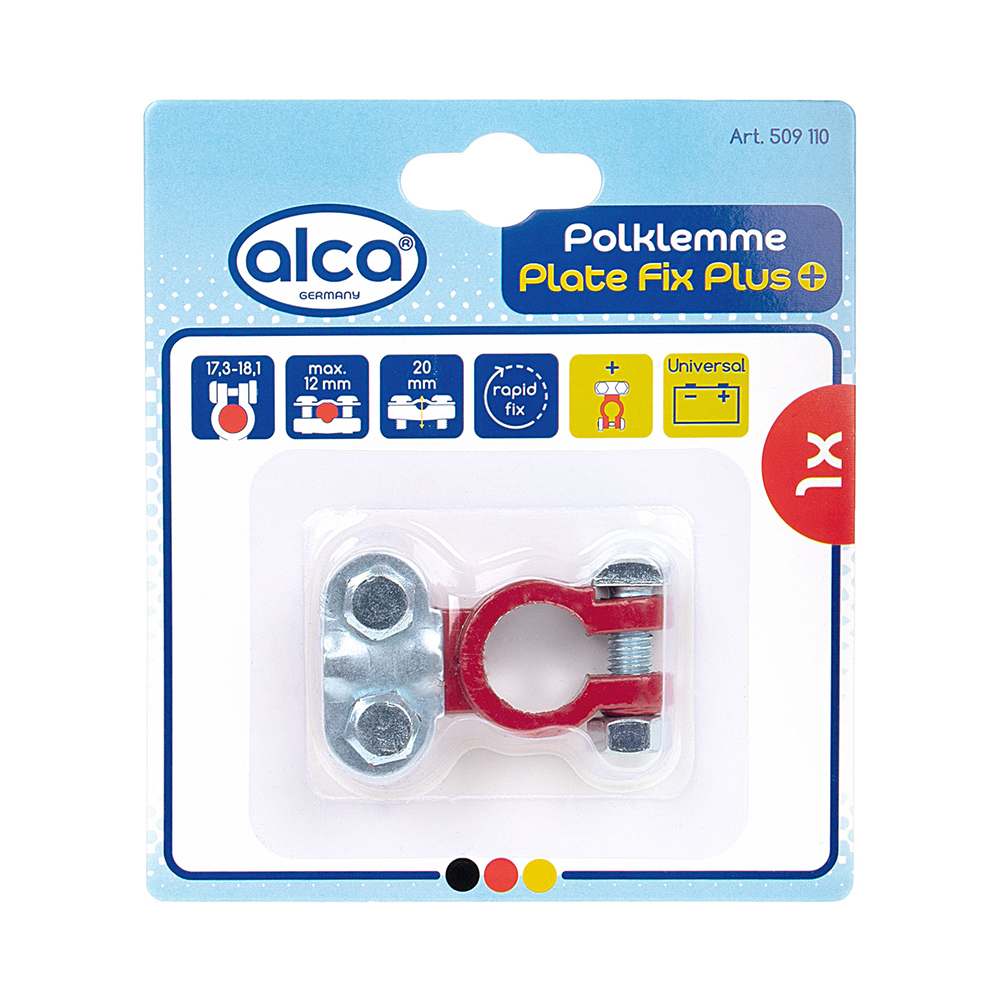 Borna Baterie Alca Rosu (+) | Fixare Sigura 50mm²