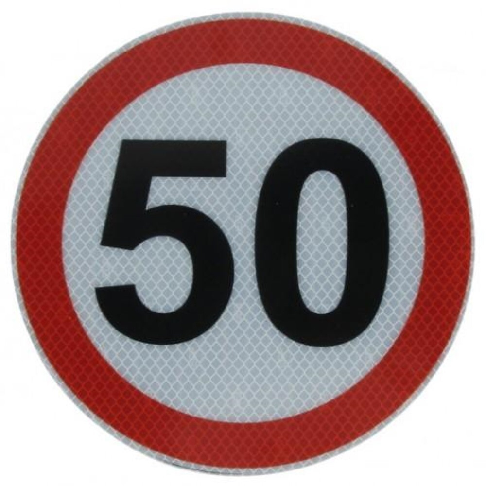 Autocolant Limită Viteză 50 km/h Hico Reflectorizant D-200mm