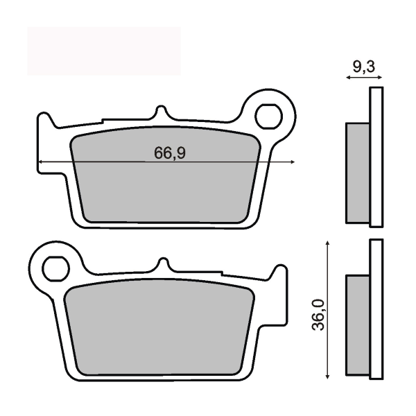 Placute Frana RMS Yamaha YZ 125 Spate
