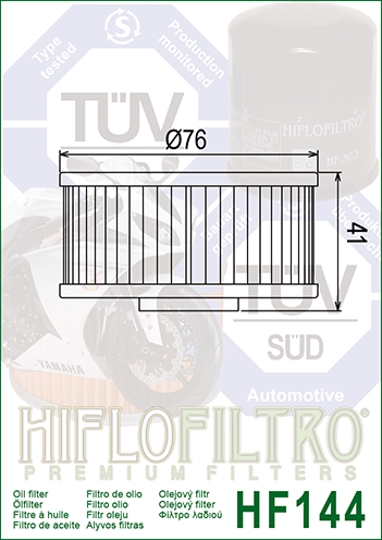 Filtru Ulei Hiflo HF144 Yamaha - imagine 2