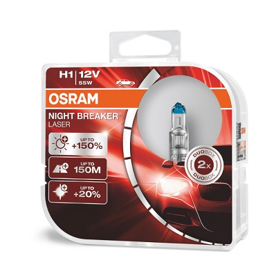 Osram Night Breaker H1 +150% Lumină