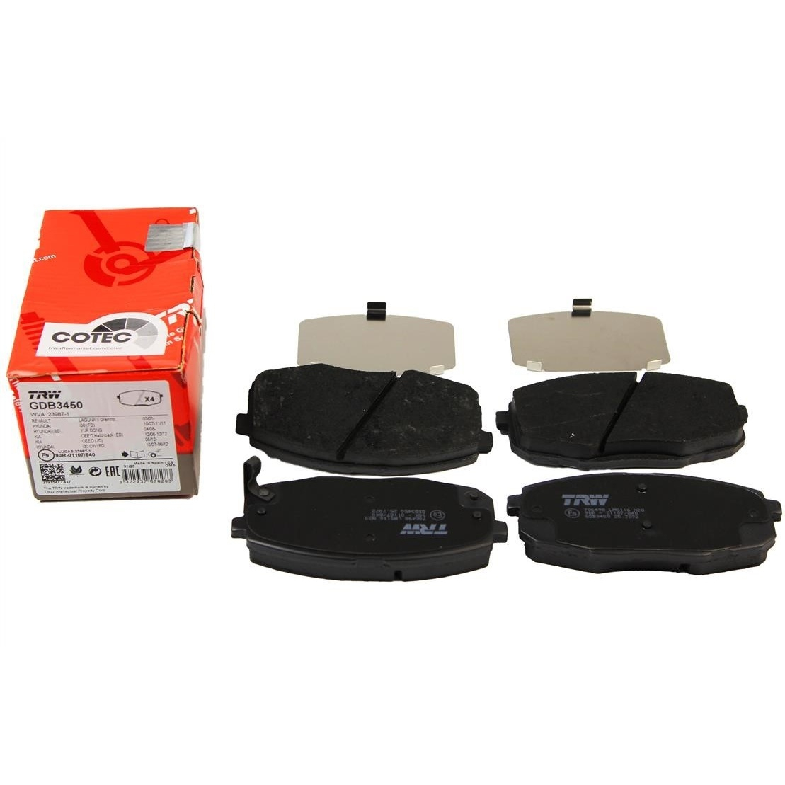Placute Frana Fata TRW GDB3450 | Siguranta Maxima - imagine 2