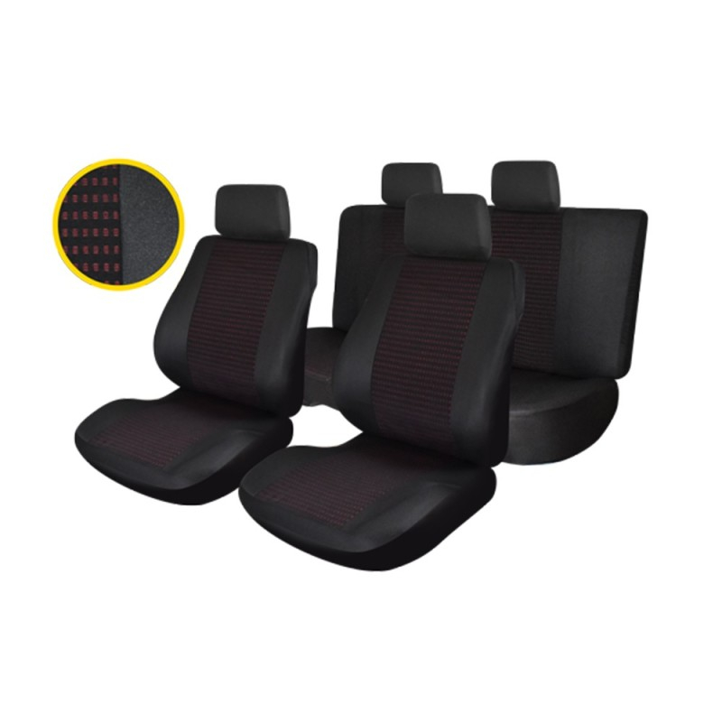 Set huse scaun Traffic rosu Profiller, universale, 5 tetiere