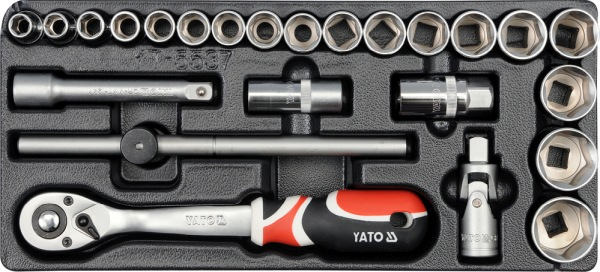 Set Chei Tubulare Yato 24P Complet 10-32mm