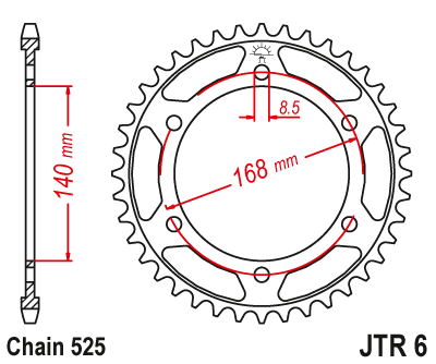 JT Pinion Spate 42D BMW F800GS JTR6