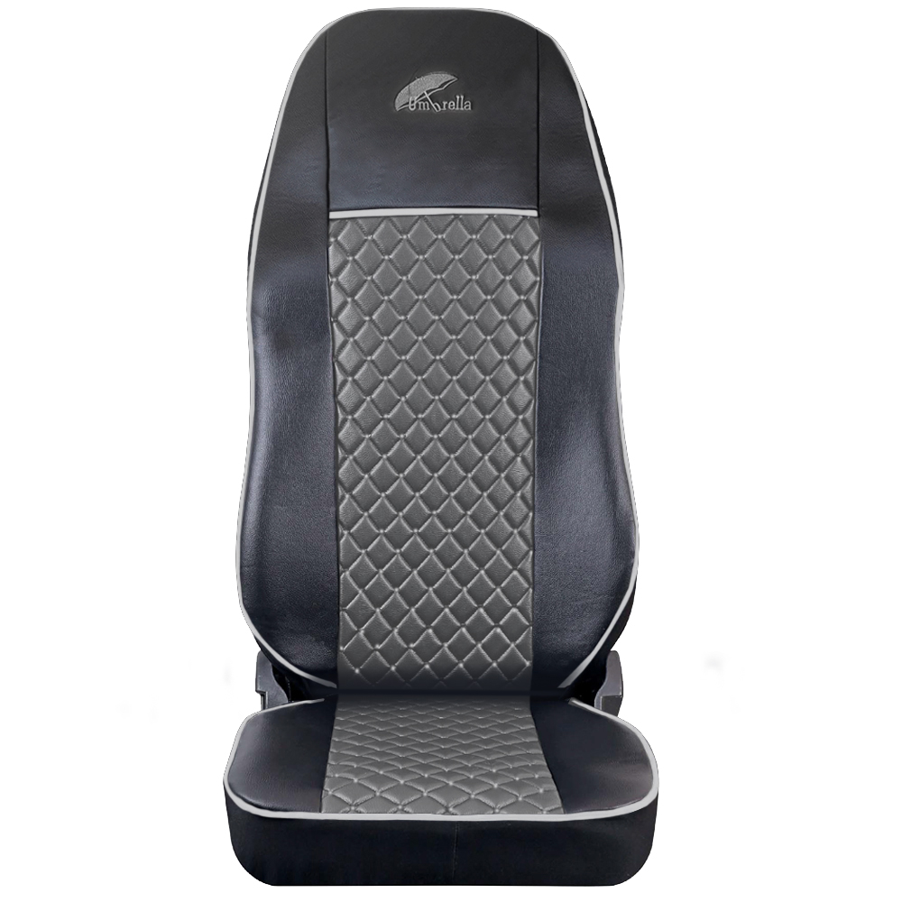 Set Huse Scaun Volvo Euro 5 Eco, Piele Ecologica, Negru