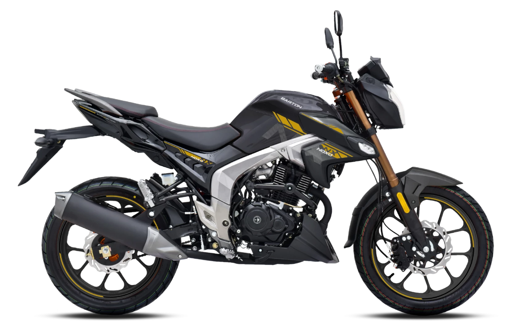 Motocicleta Barton Noxo 125cc, negru-galben, răcire aer