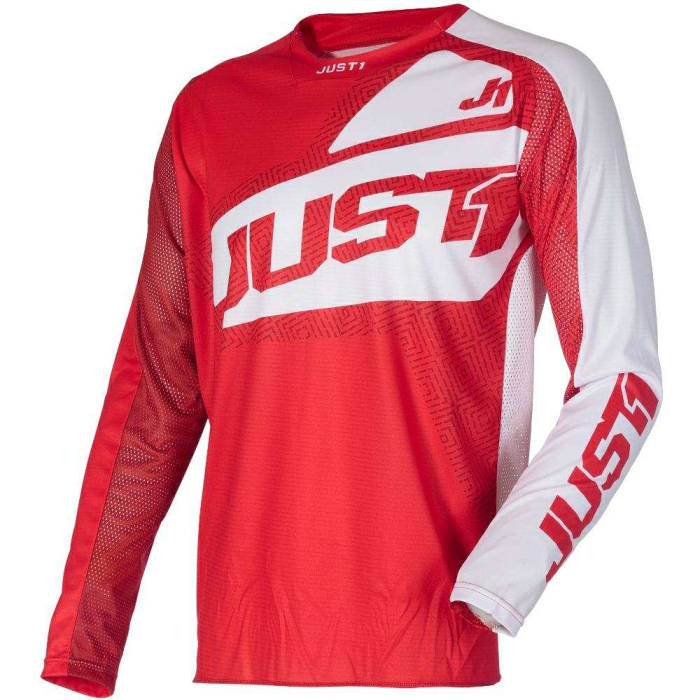 Tricou ATV Cross Just1 J-Force Vertigo Rosu Alb Marimea L