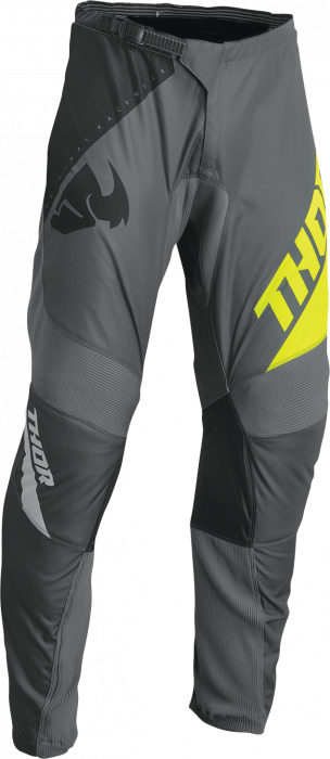 Pantaloni Cross Copii Thor Sector Edge Gri/Galben