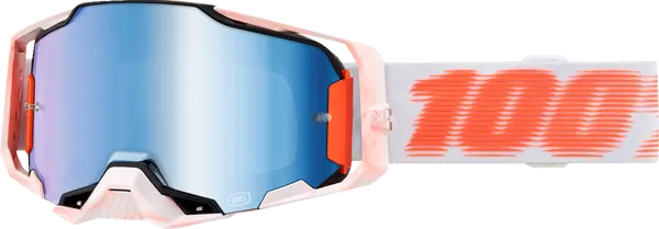 Ochelari cross 100% Armega Tubular, lentila oglinda albastra