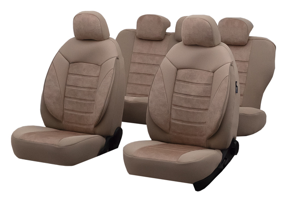 Set Huse Scaun Diamond Bej Umbrella, compatibil AIRBAG