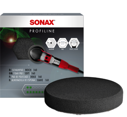Burete polish FIN Sonax 160mm, spuma soft finish gri