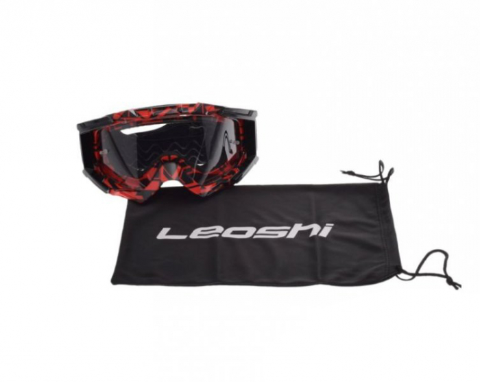 Ochelari Enduro Leoshi Rosu-Negru | Protecție
