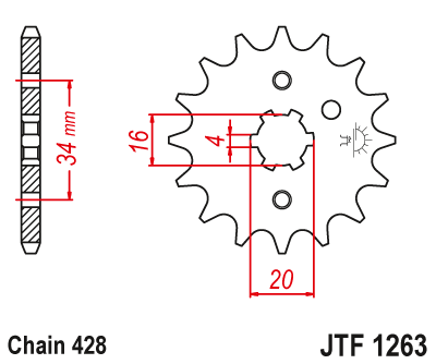Pinion Fata 428 Z11 JT Sprockets - Calitate Premium