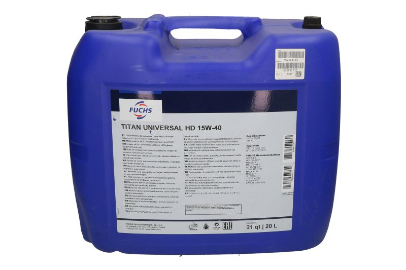 Ulei Fuchs Titan HD 15W40 | Protecție Motor 20L