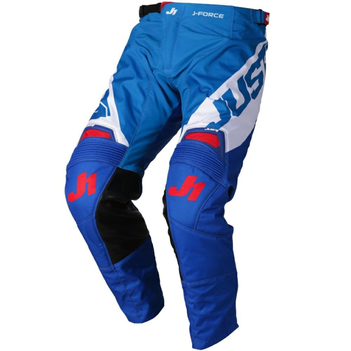 Pantaloni ATV Cross Just1 J-Force Vertigo, Albastru/Alb