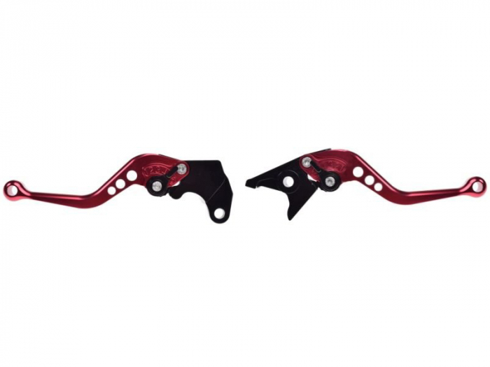 Set Manete WMX Reglabile Suzuki Rosu