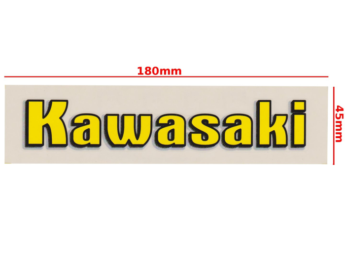 Autocolant Kawasaki galben Roy - accesorii cadru motocicleta