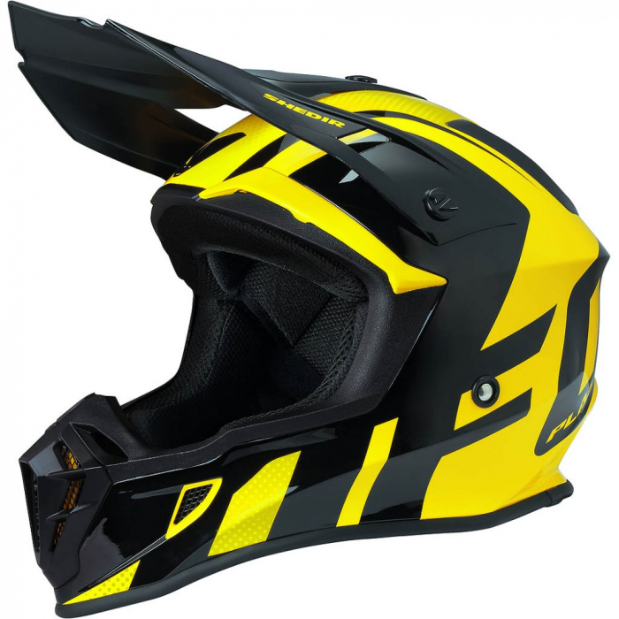 Casca Ufo Quiver Negru-Galben L - Protecție Premium