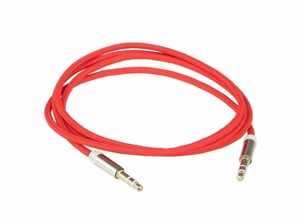 Cablu Auxiliar Aura 1m, Roșu - Audio Perfect