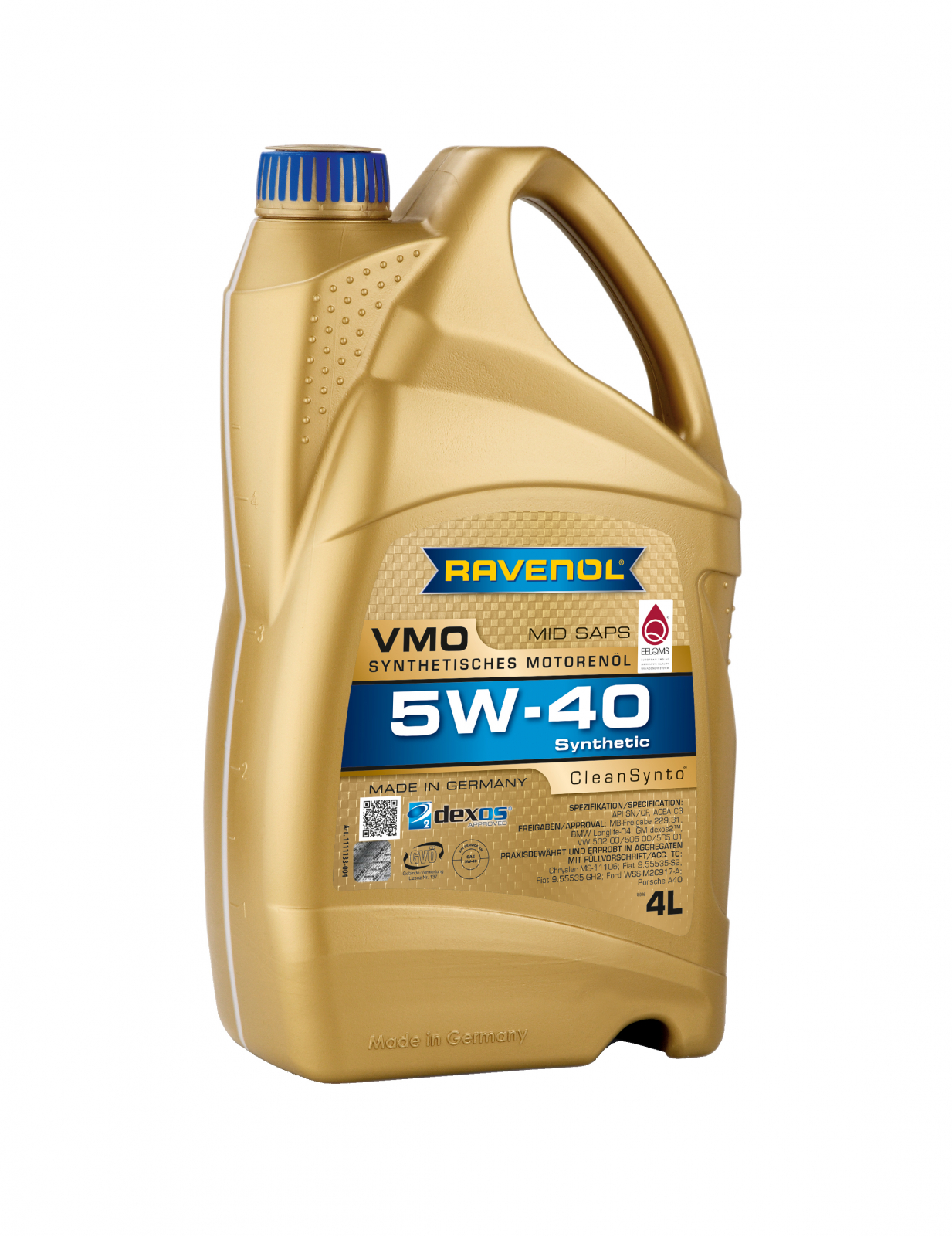Ulei motor Ravenol VMO SAE 5W-40 4L, sintetic Mid SAPS